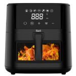 iHunt Bro Air Fryer Ultra 4.2L forrólevegős fritőz, 1200W, 60 perces időzítő, állítható termosztát 80–200°C, vizuális ablak, jelző, automatikus kikapcsolás, túlmelegedés elleni védelem, rozsdamentes acél, 33 x 24.5cm,